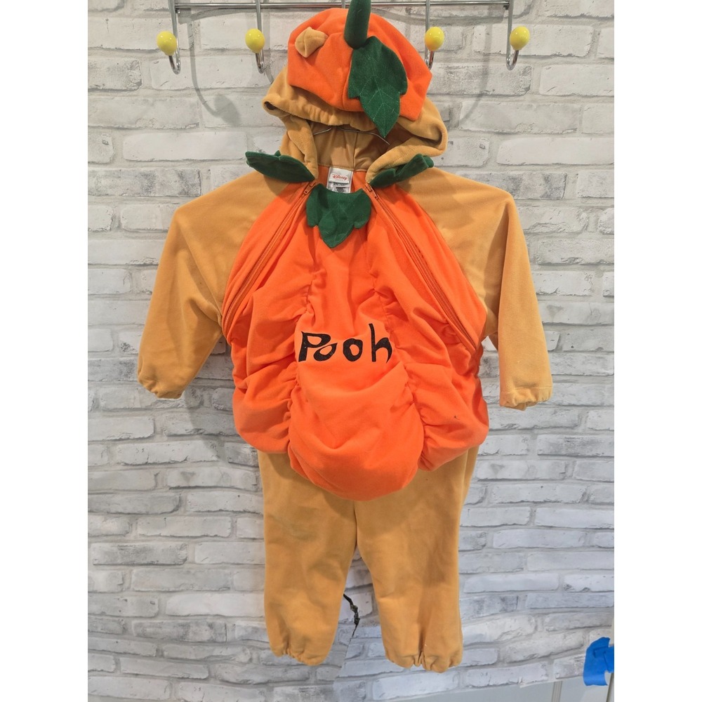 Vintage DISNEY STORE WINNIE THE POOH Pumpkin Halloween Costume 18-24m Toddler